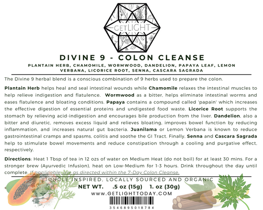 Divine 9 Colon Cleanse Tea (7-Day Colon Cleanse ONLY - Special Order)