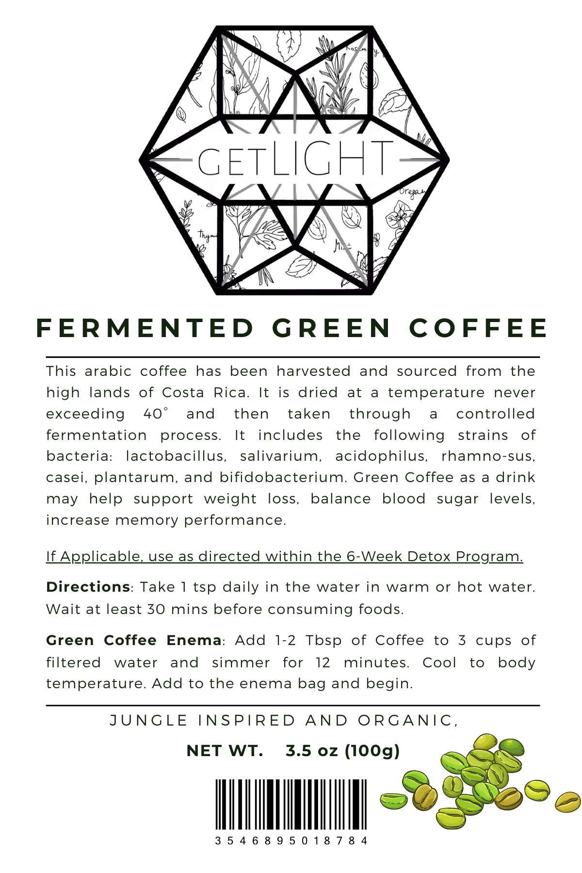 Fermented Green Coffee (Coffee Only - Enema Bag Sold Separately)